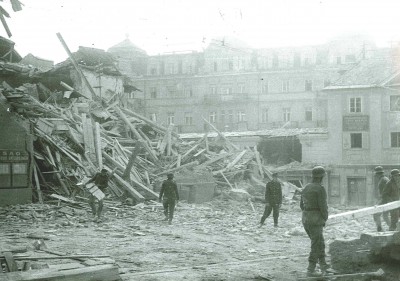 Zerstörtes Mozart-Wohnhaus, 1944 | © Stadtarchiv Salzburg
